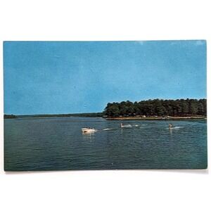 Milledgeville, Georgia GA Lake Sinclair Water Skiing Boating View 1960s Postcard